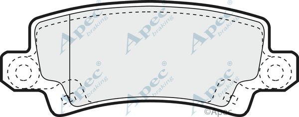 APEC BRAKING Комплект тормозных колодок, дисковый тормоз PAD1243